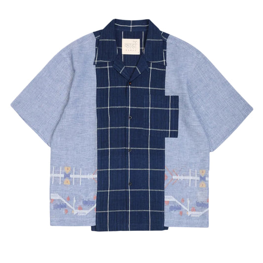 KARDO / KUNAL / RELAXED FIT VINTAGE INSPIRED SS SHIRT WITH CONTRAST PANEL
