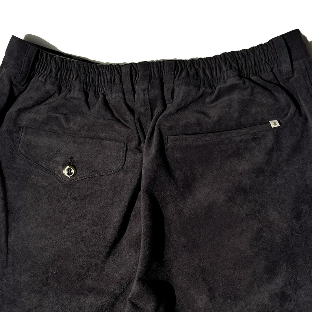 【LEON別注】COLONY CLOTHING / Ultrasuede® ワンプリーツトラウザーズ ブラック / CC2402-PT01L
