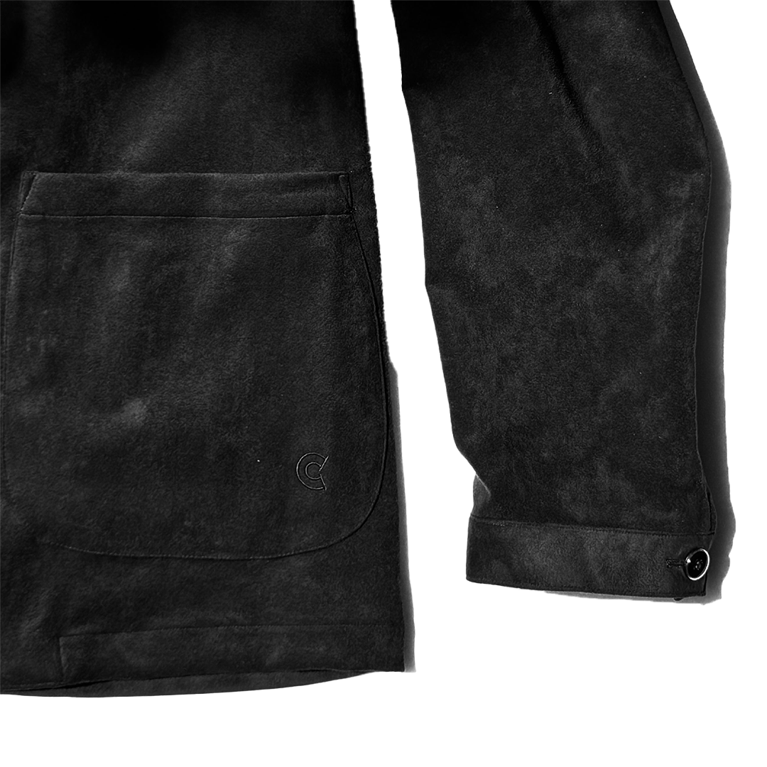 【LEON別注】COLONY CLOTHING / Ultrasuede® シャツジャケット ブラック / CC2402-JK01SL