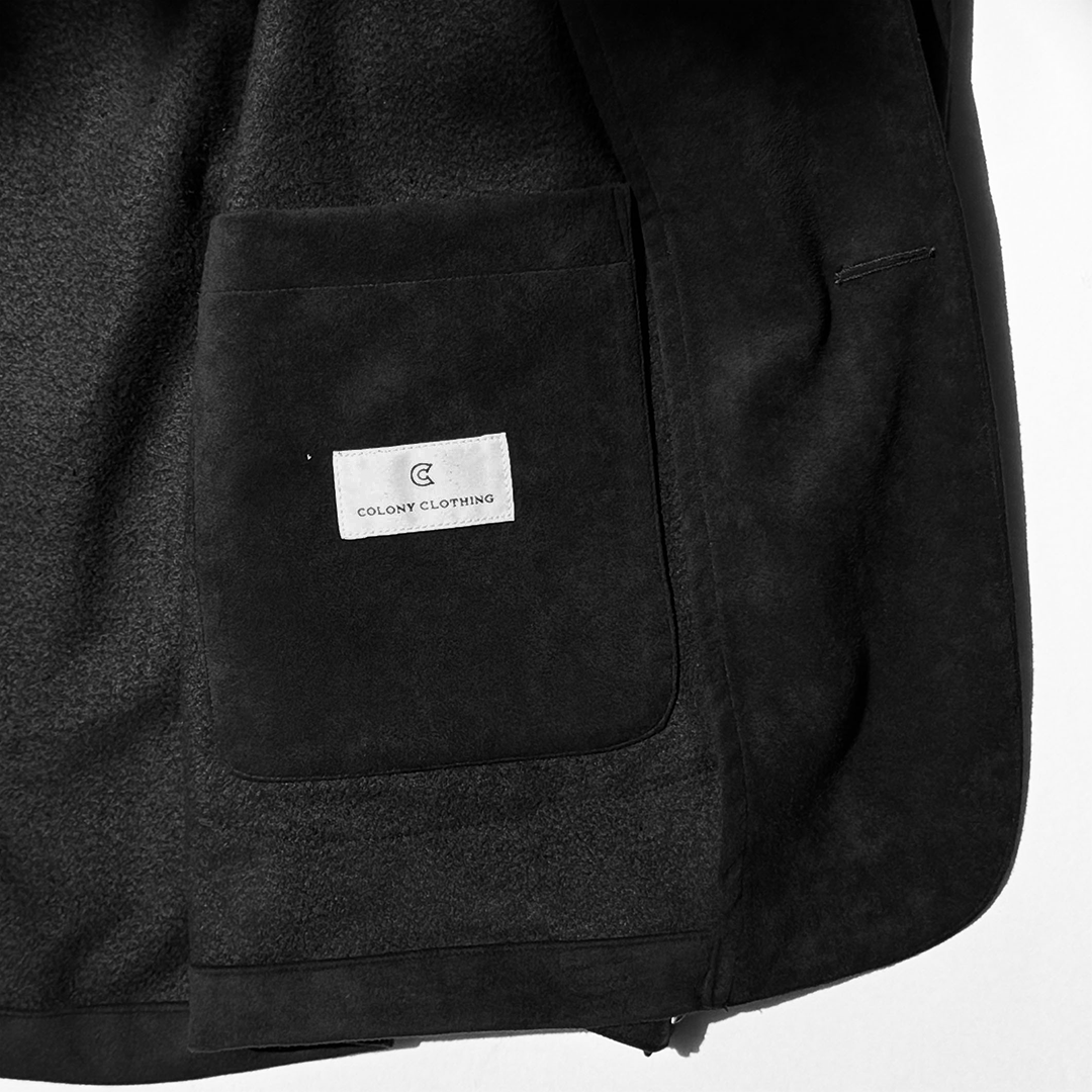 【LEON別注】COLONY CLOTHING / Ultrasuede® シャツジャケット ブラック / CC2402-JK01SL