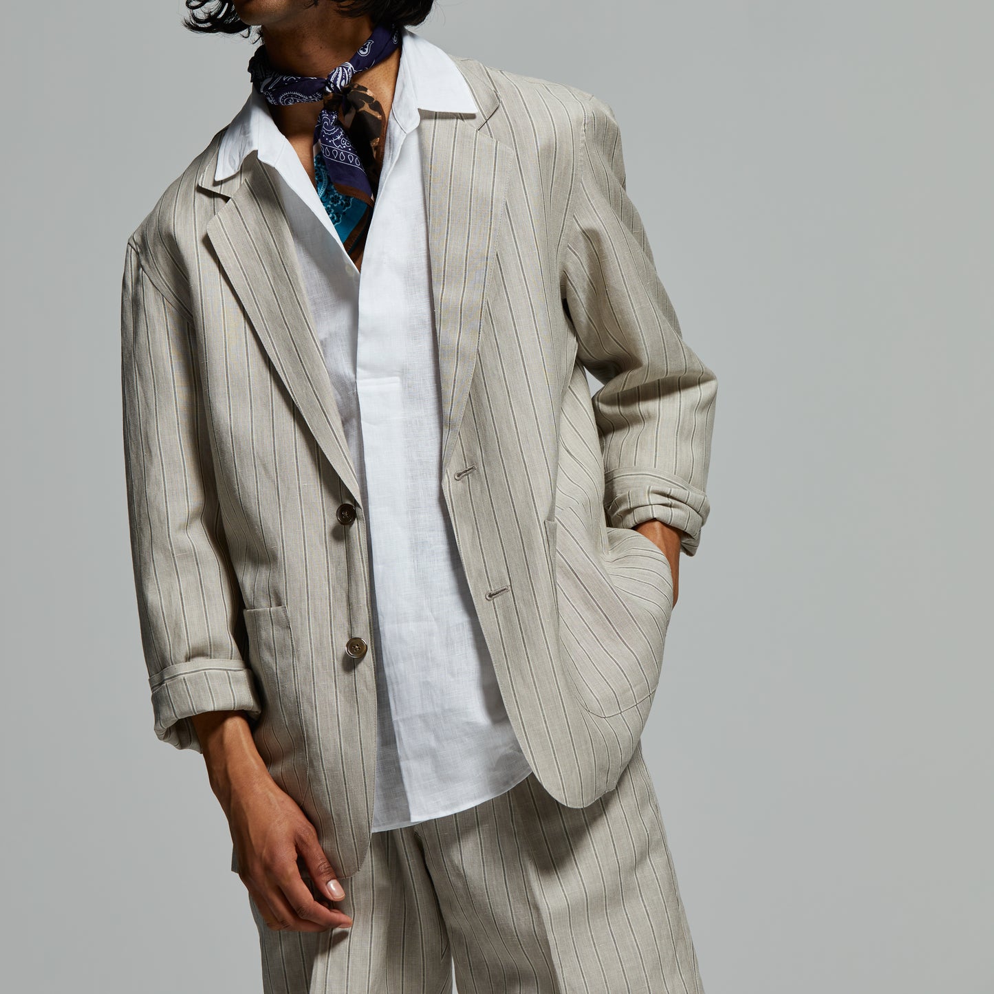 COLONY CLOTHING x VBC / 21マイクロン ウールリネン シャツジャケット / CC2024-JK01-VBC02