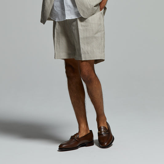 COLONY CLOTHING x VBC / ウールリネン プリーツショーツ SAX / CC2024-PT05-VBC01