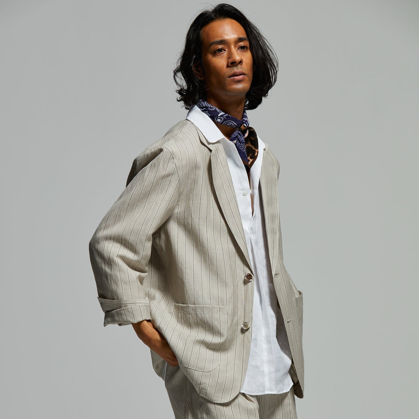 COLONY CLOTHING x VBC / 21マイクロン ウールリネン シャツジャケット / CC2024-JK01-VBC02