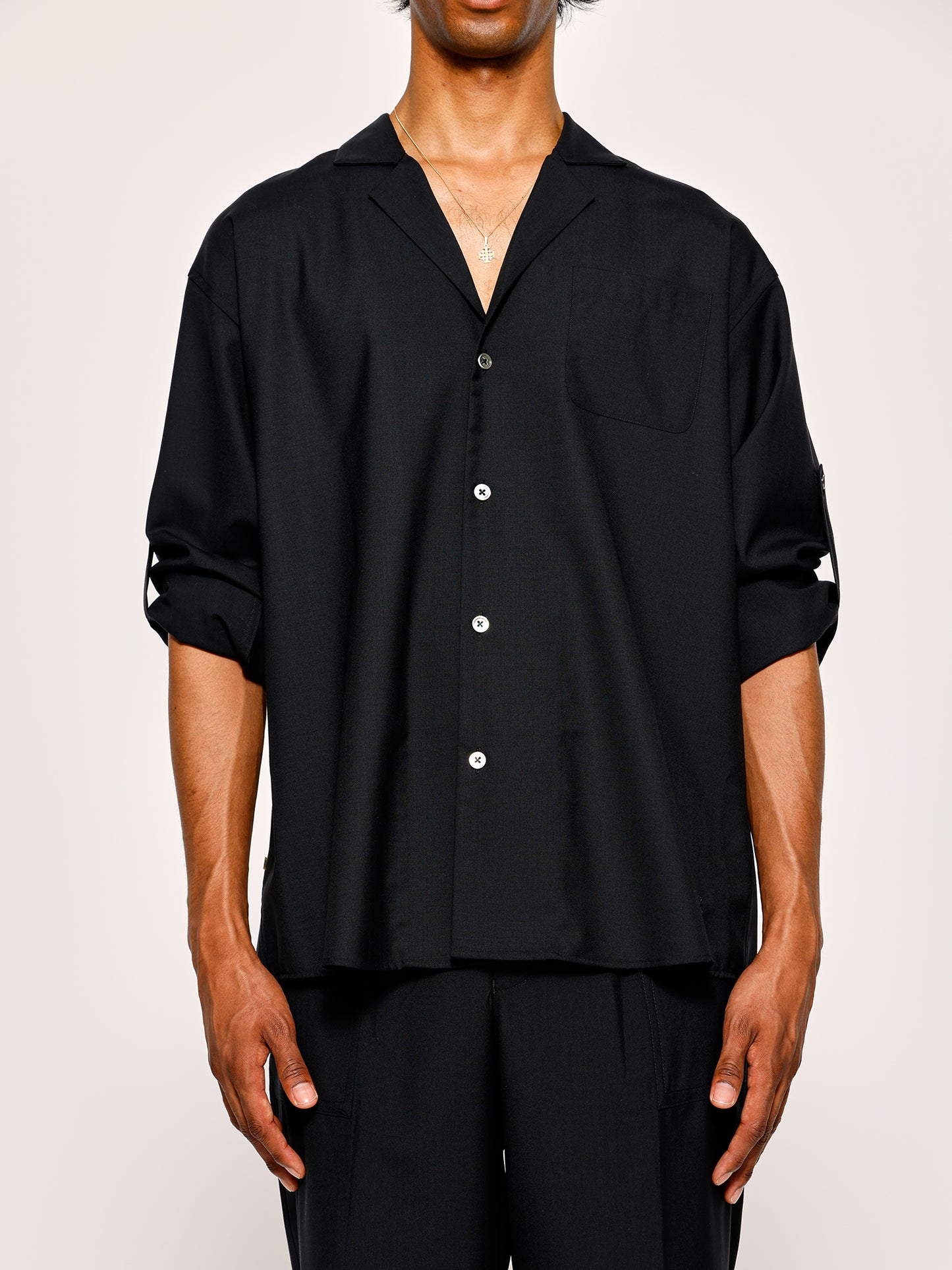 COLONY CLOTHING / オープンカラーシャツBLK / CC2501-SH01-03
