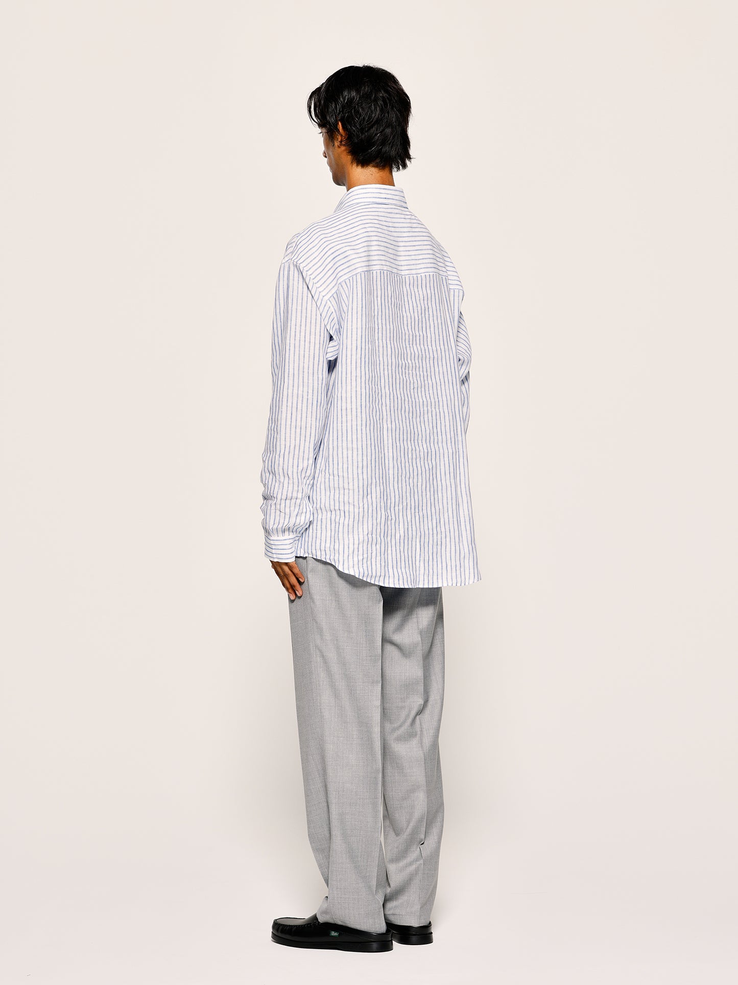 COLONY CLOTHING / ALBINI リネン プールサイドシャツ new / CC2501-SH02-01 Stripe