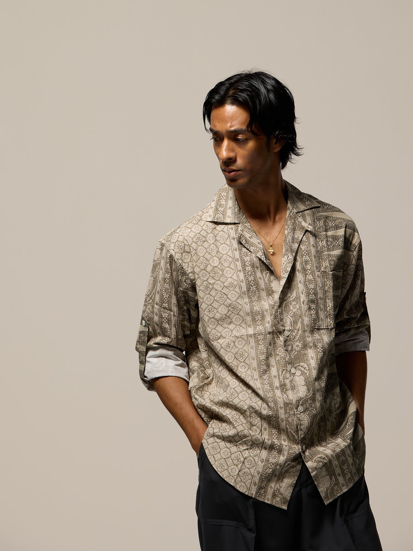 COLONY CLOTHING × Peter Lee / オープンカラーシャツ バティック/ CC2501-SH01-01