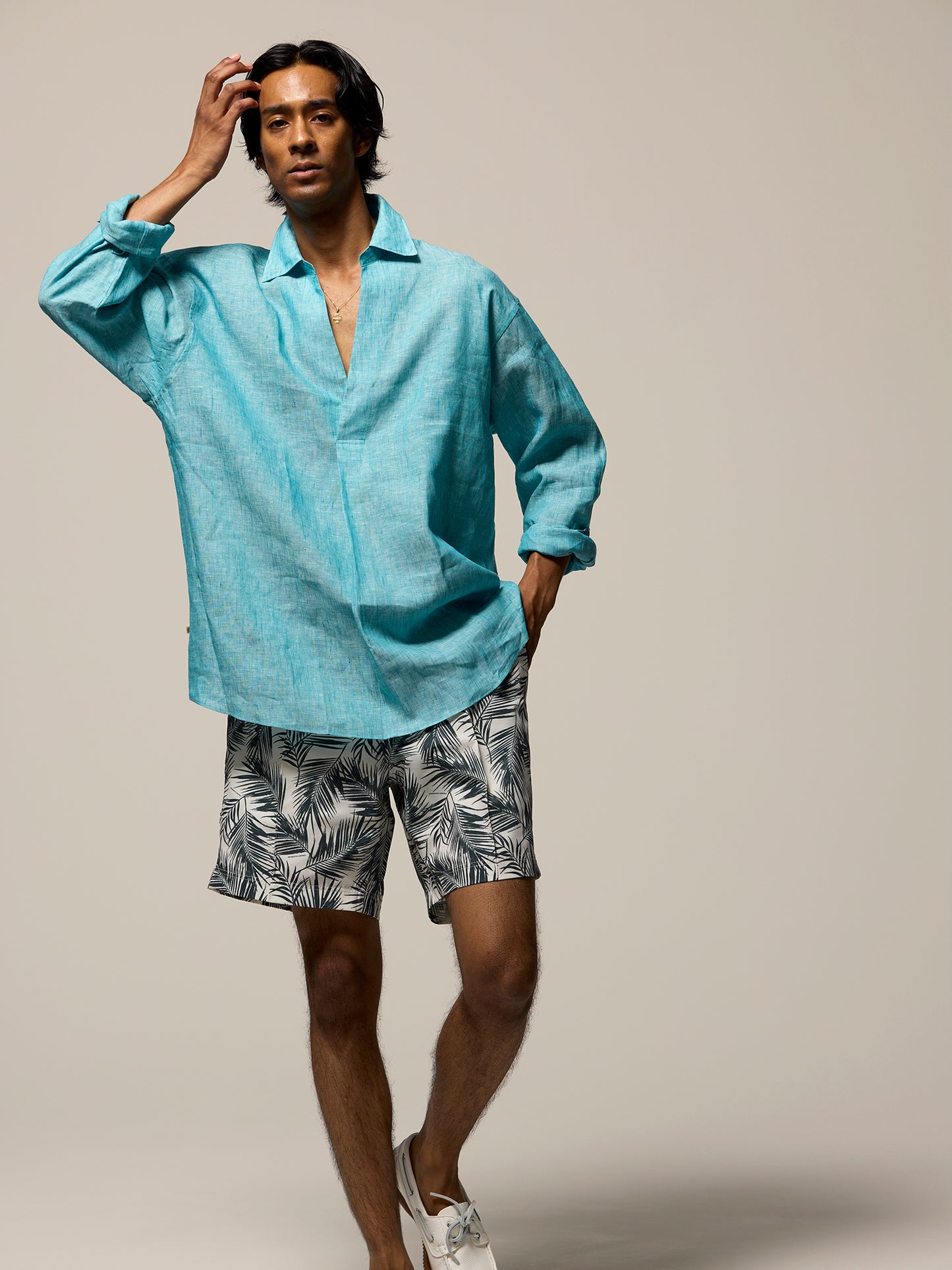 COLONY CLOTHING / ALBINI リネン プールサイドシャツ new / CC2501-SH02-01