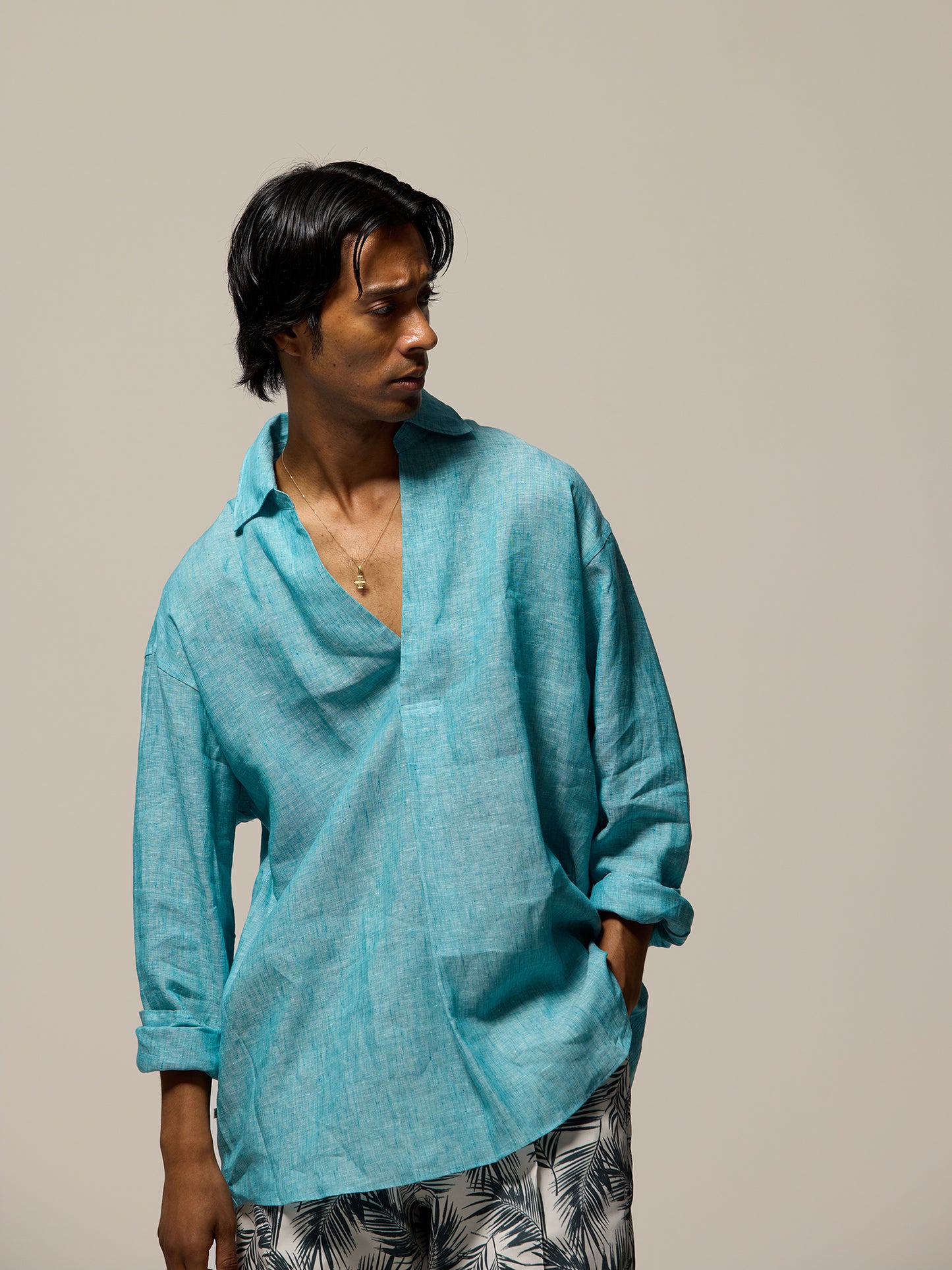 COLONY CLOTHING / ALBINI リネン プールサイドシャツ new / CC2501-SH02-01
