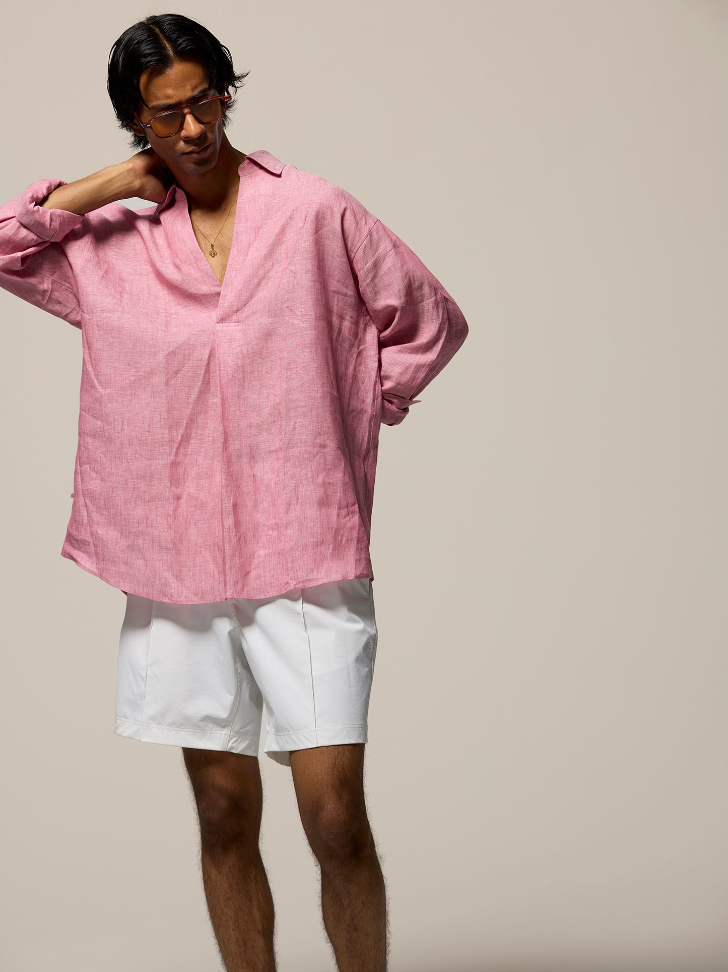 COLONY CLOTHING / ALBINI リネン プールサイドシャツ new / CC2501-SH02-01