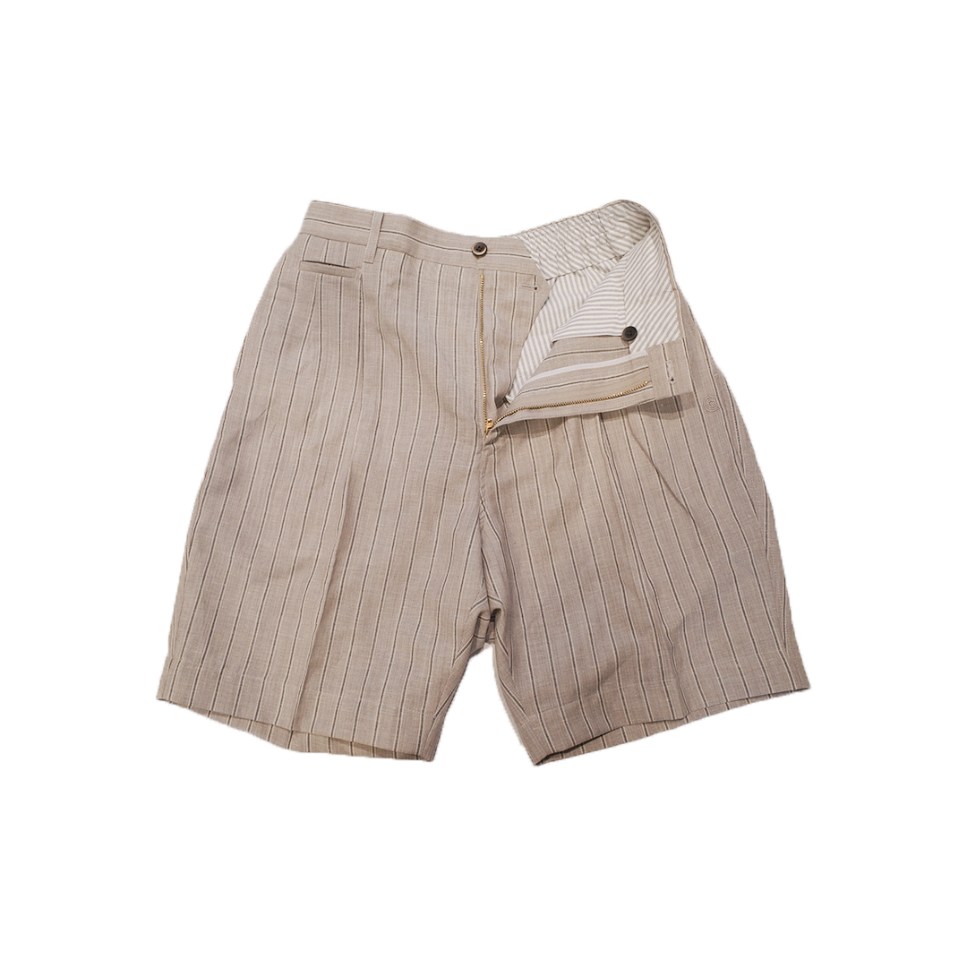 COLONY CLOTHING x VBC / ウールリネン プリーツショーツ BEIGE / CC2024-PT05-VBC02