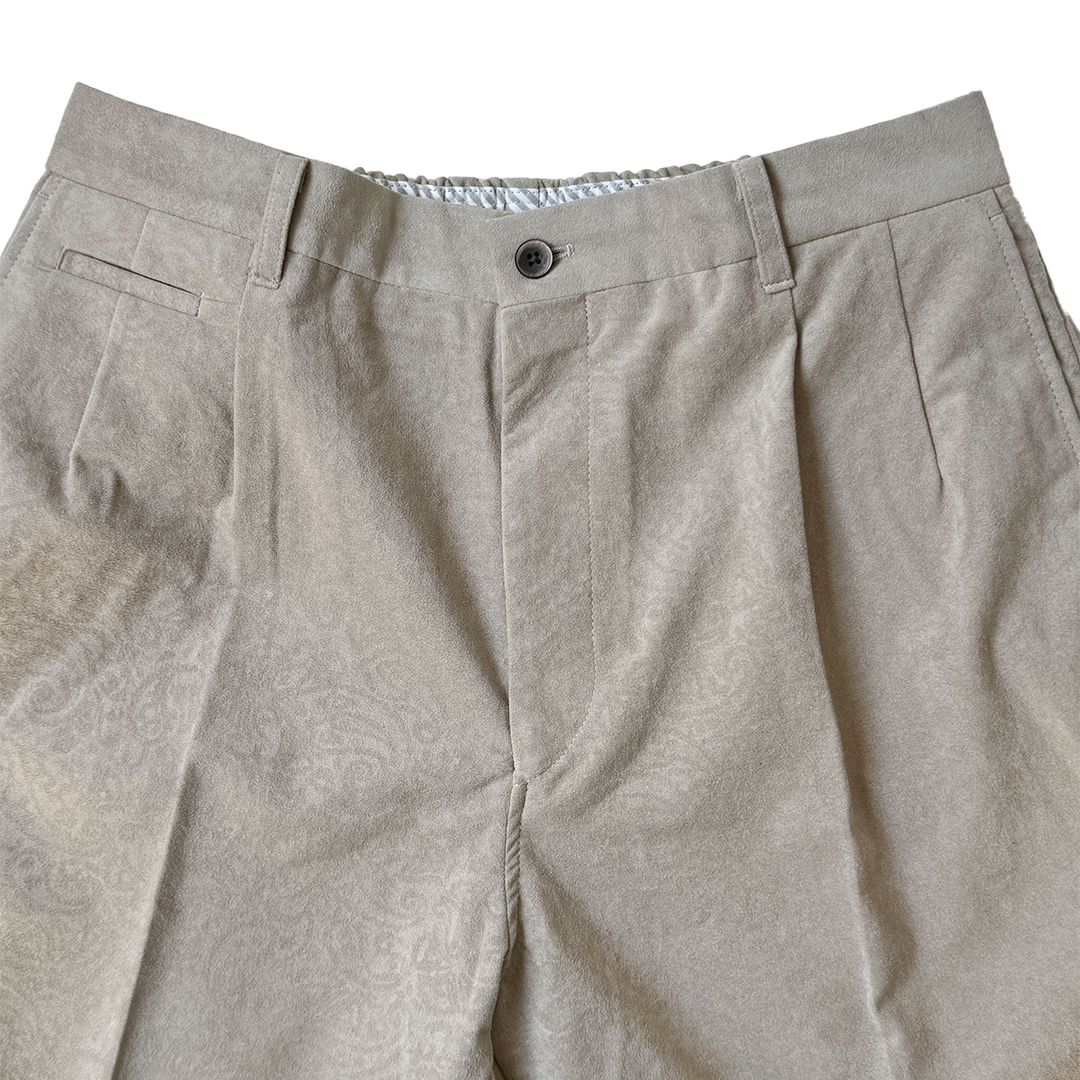 COLONY CLOTHING / Ultrasuede® ペイズリー プリーツショーツ / CC2401-PT05-2
