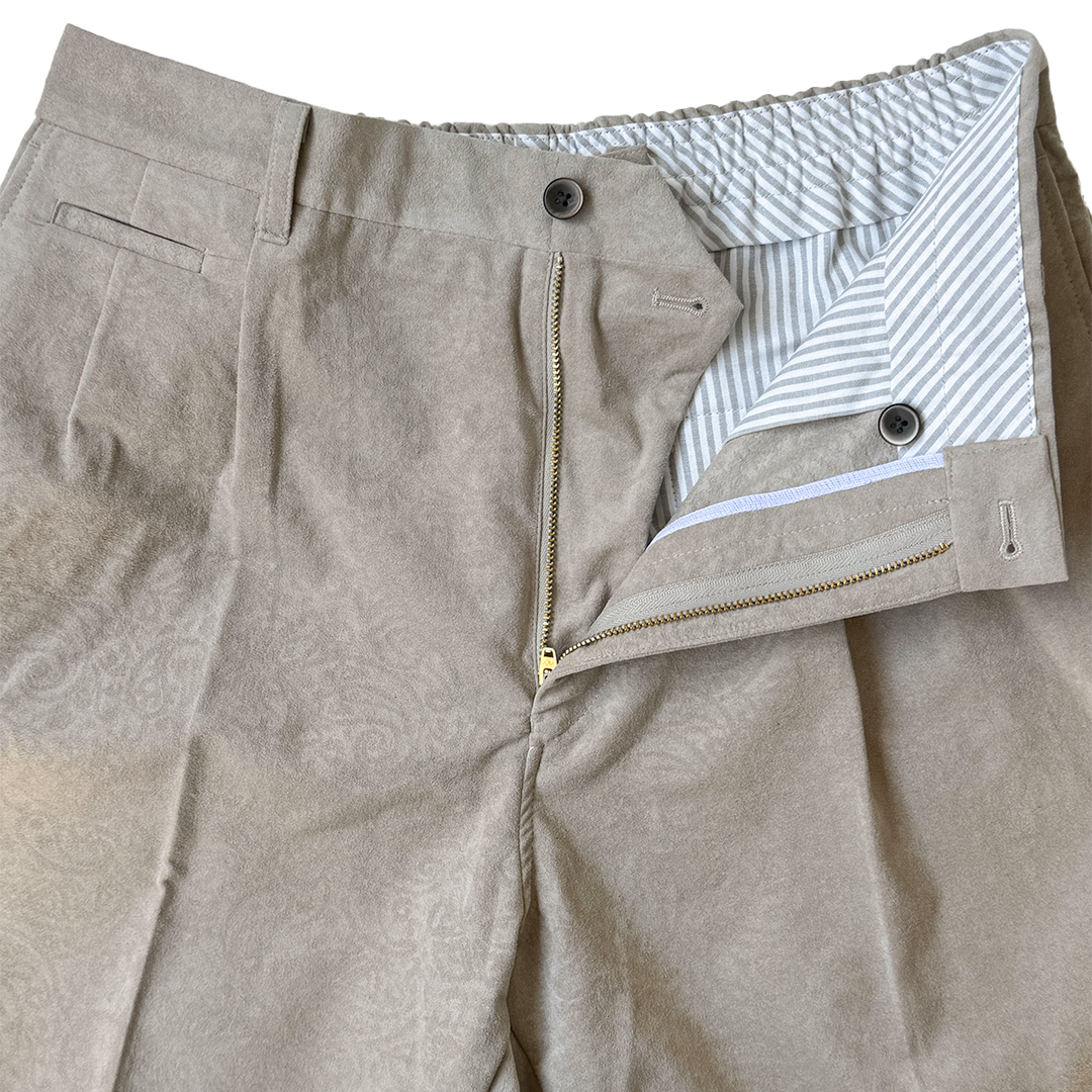 COLONY CLOTHING / Ultrasuede® ペイズリー プリーツショーツ / CC2401-PT05-2