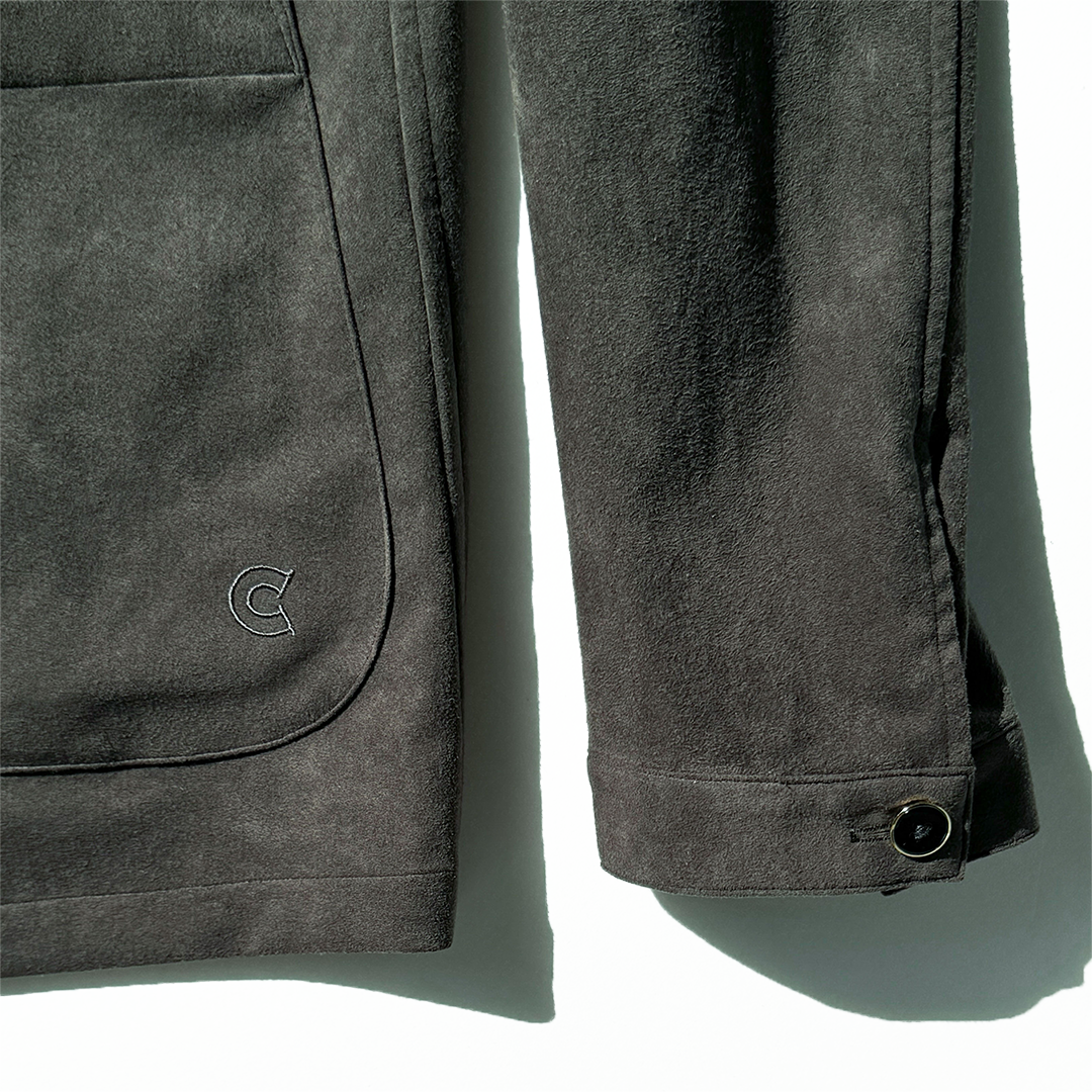 【LEON別注】COLONY CLOTHING / Ultrasuede® シャツジャケット ブラックオリーブ / CC2402-JK01SL