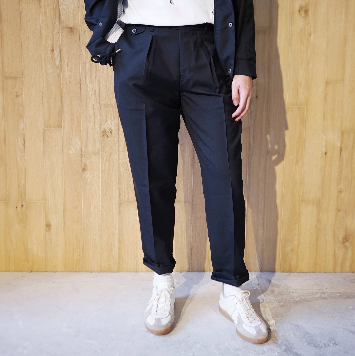 COLONY CLOTHING / ONE PLEAT TROUSERS TECH WOOL / CC21-PT01-3