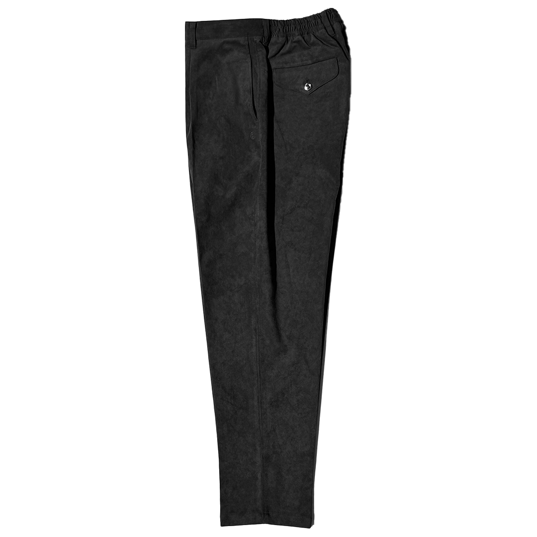 【LEON別注】COLONY CLOTHING / Ultrasuede® ワンプリーツトラウザーズ ブラック / CC2402-PT01L