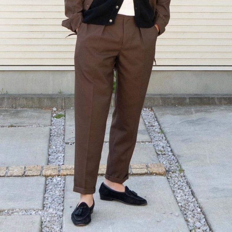 COLONY CLOTHING / ONE PLEAT TROUSERS TECH WOOL / CC21-PT01-3