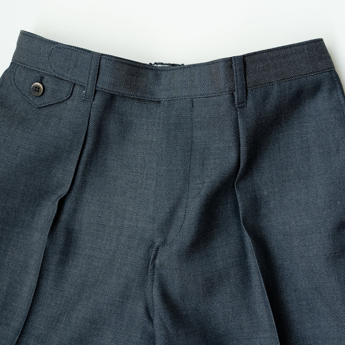 COLONY CLOTHING / デニムライクウール ワンプリーツトラウザーズ / CC2301-PT01-01