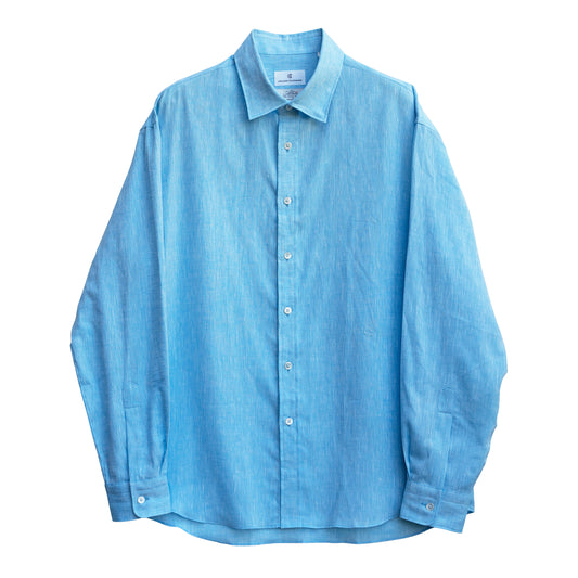 COLONY CLOTHING / ALBINI リネン ラウンジシャツ SAX BLUE / CCSE-SH02