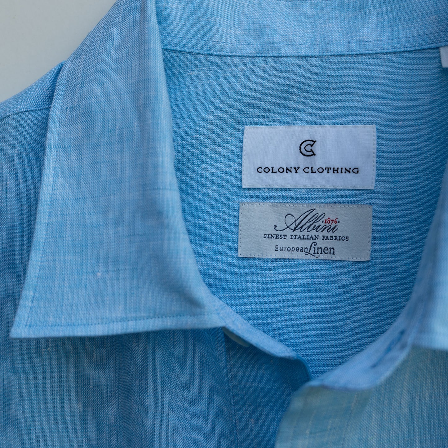 COLONY CLOTHING / ALBINI リネン ラウンジシャツ SAX BLUE / CCSE-SH02
