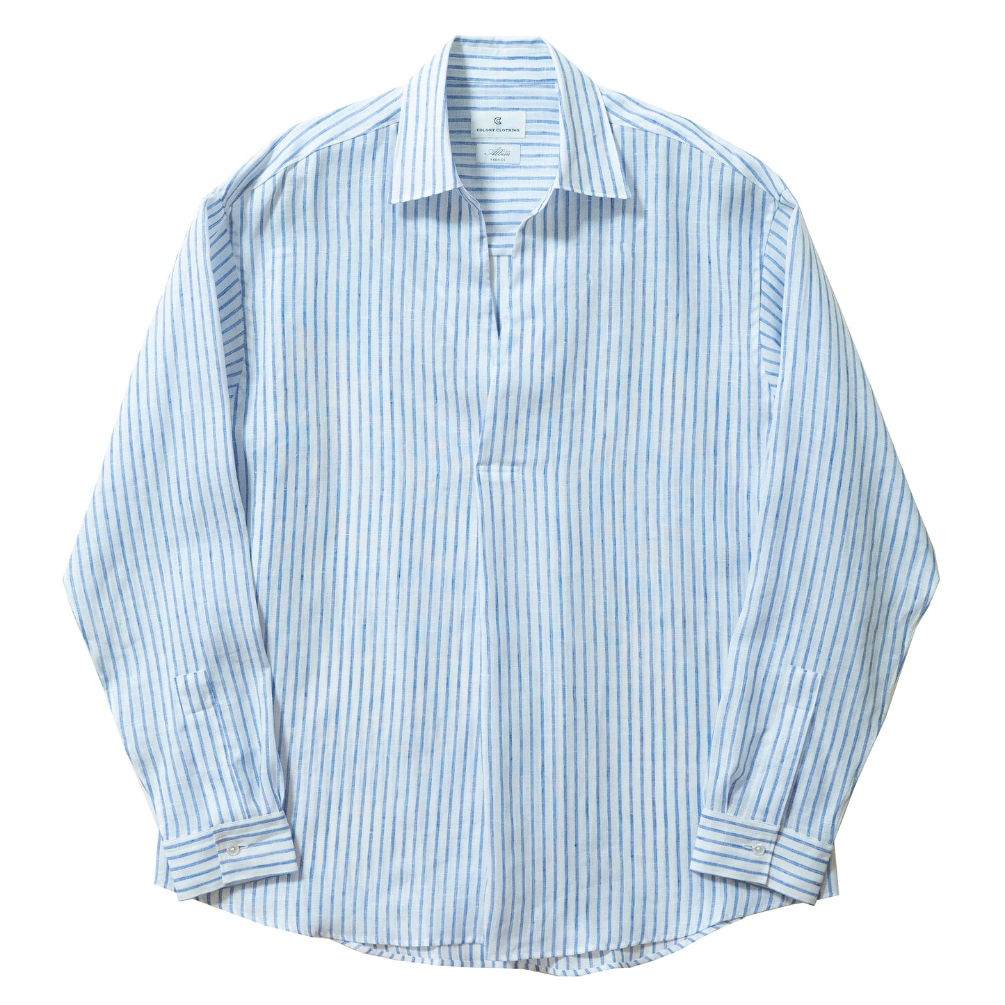 COLONY CLOTHING / ALBINI リネン プールサイドシャツ new / CC2501-SH02-01 Stripe