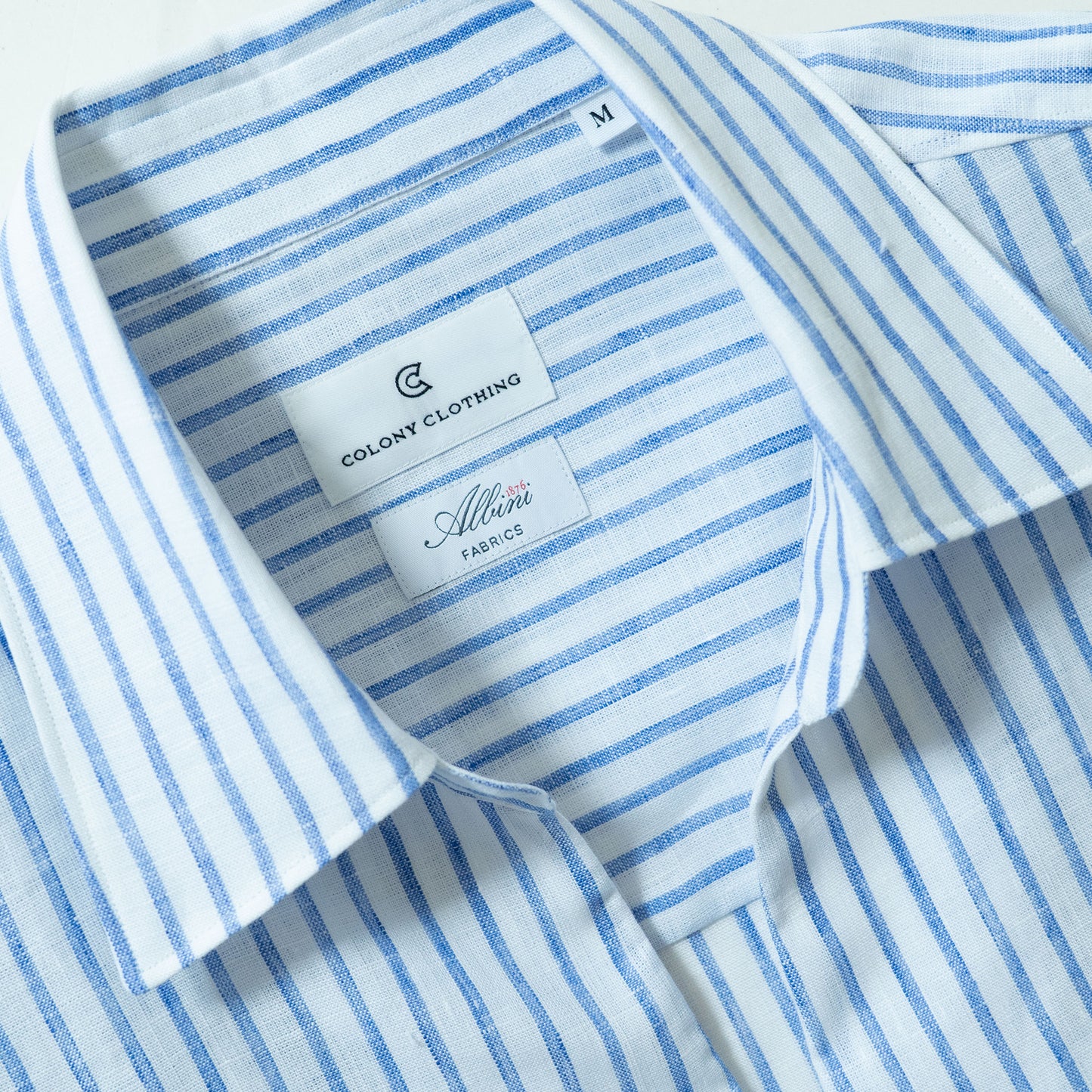 COLONY CLOTHING / ALBINI リネン プールサイドシャツ new / CC2501-SH02-01 Stripe
