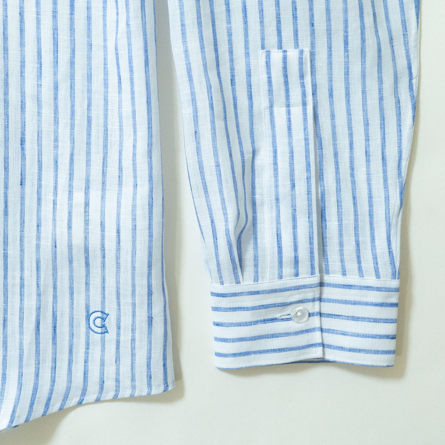 COLONY CLOTHING / ALBINI リネン プールサイドシャツ new / CC2501-SH02-01 Stripe