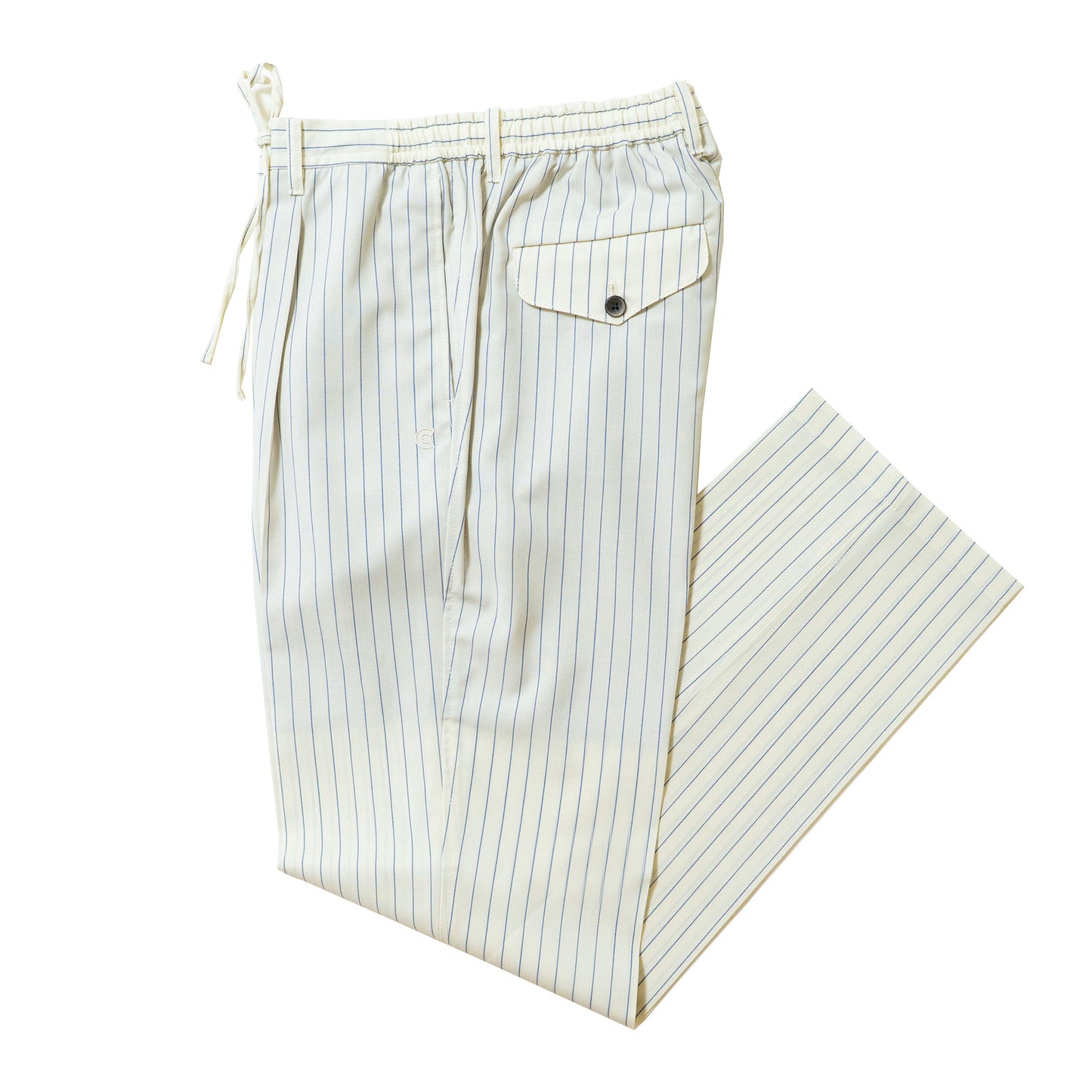 COLONY CLOTHING / ワンプリーツイージートラウザーズ ホワイトストライプ / CC2501-PT02-03