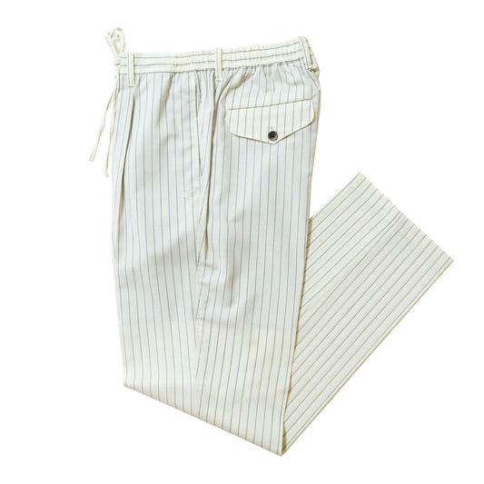 COLONY CLOTHING / ワンプリーツイージートラウザーズ ホワイトストライプ / CC2501-PT02-03