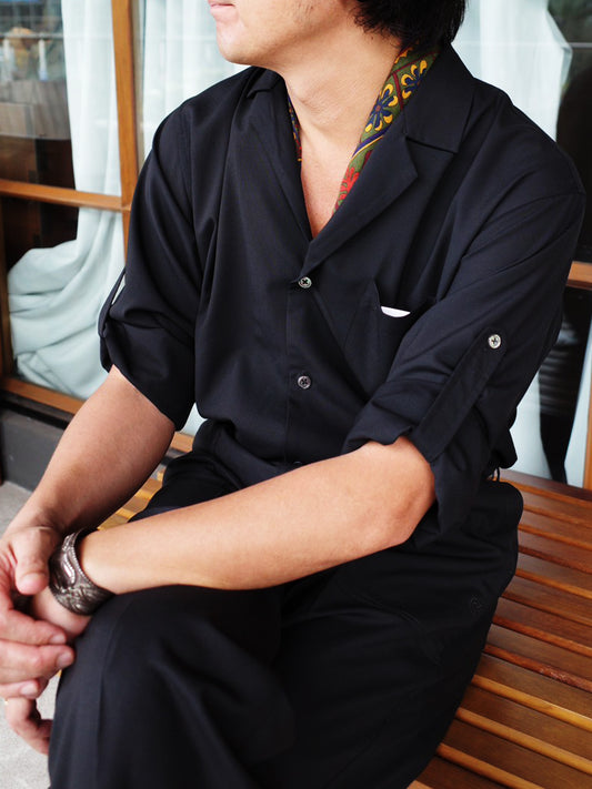 COLONY CLOTHING / オープンカラーシャツBLK / CC2501-SH01-03