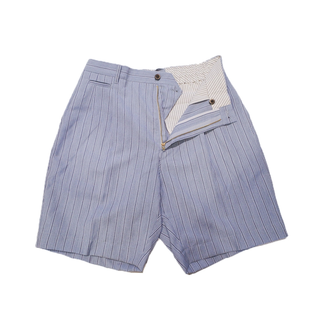 COLONY CLOTHING x VBC / ウールリネン プリーツショーツ SAX / CC2024-PT05-VBC01