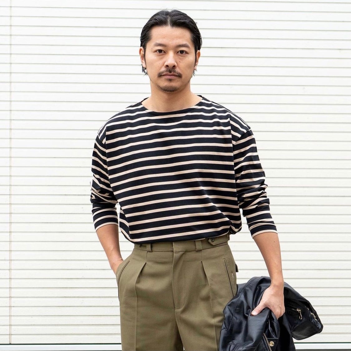 AUBERGE / COCO BORDER TEE ネイビー×ブルー