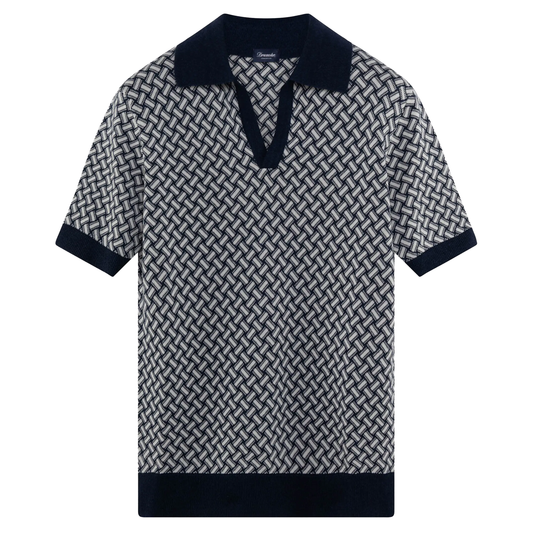 DRUMOHR / コットンリネン ビスコッティ スキッパーポロ / D9LZ146N - B32