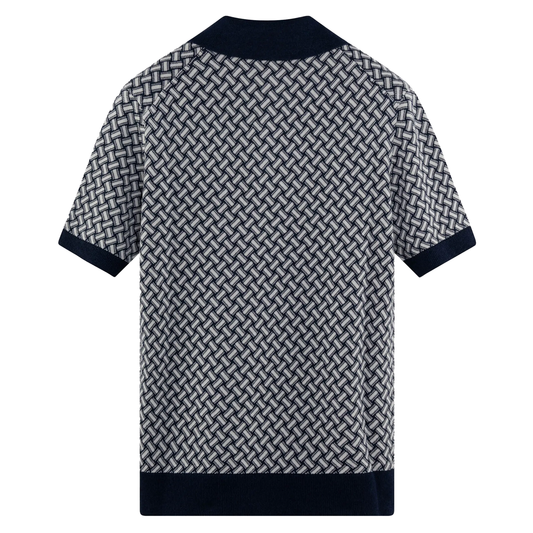 DRUMOHR / コットンリネン ビスコッティ スキッパーポロ / D9LZ146N - B32