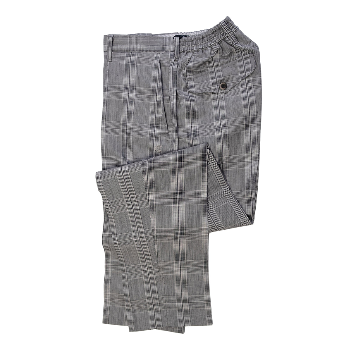 COLONY CLOTHING / ONE-PLEAT GLEN CHECK VBC TROUSERS / CC21-PT01-4