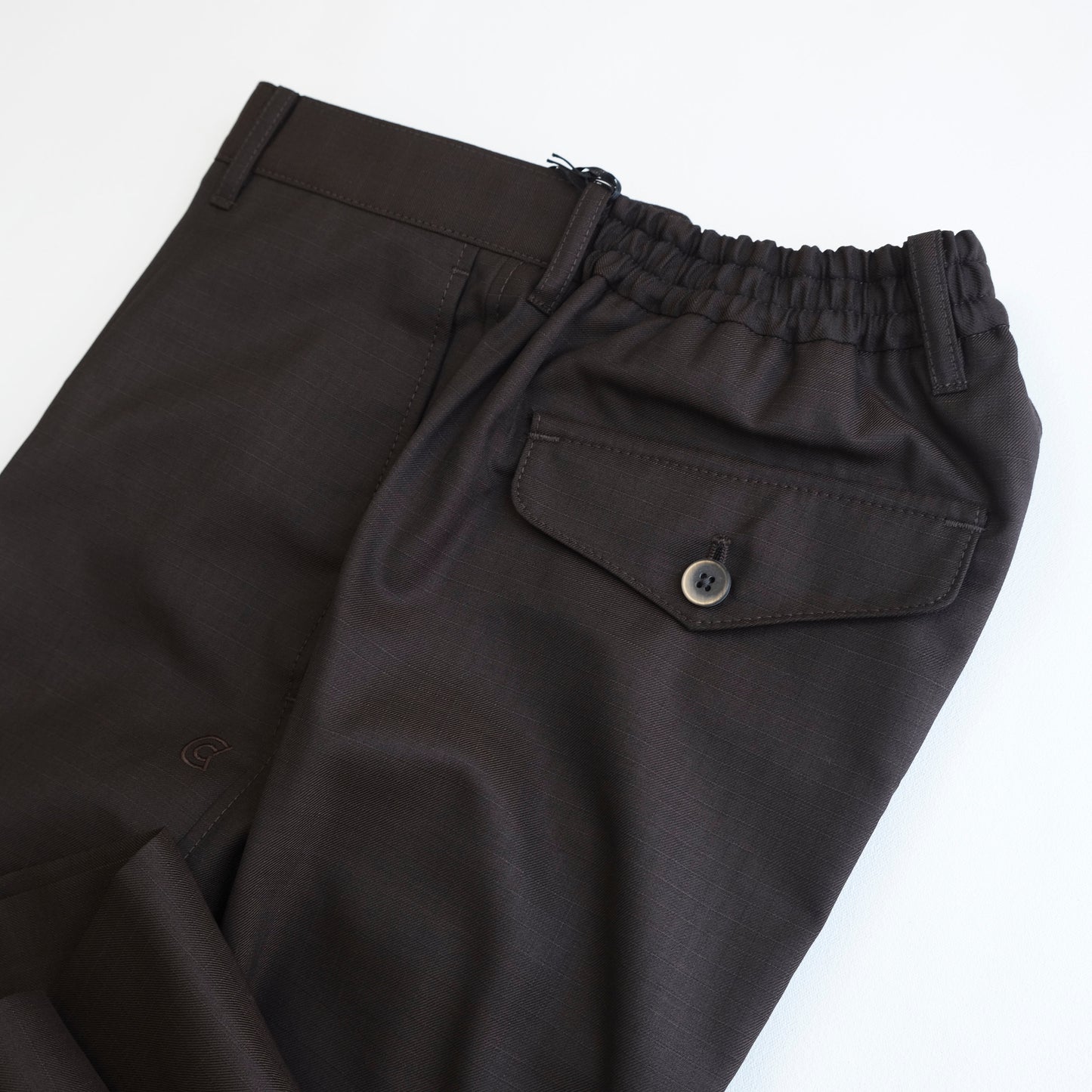COLONY CLOTHING / ウール リップストップ ワンプリーツトラウザーズ / CC21-PT01-5
