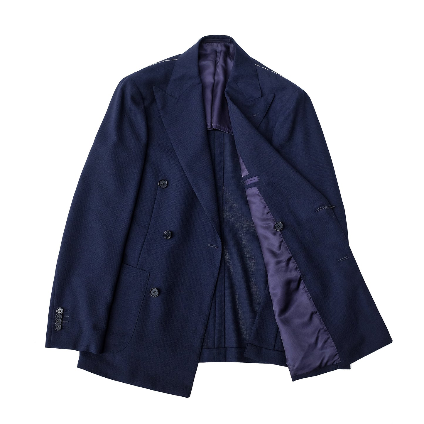 <別注> Ring Jacket x COLONY CLOTHING / ネイビーホップサック ダブルジャケット / 268F