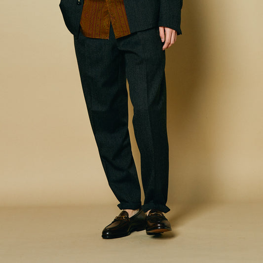 COLONY CLOTHING / ヘリンボーン ワンプリーツトラウザーズ / CC2202-PT01-2