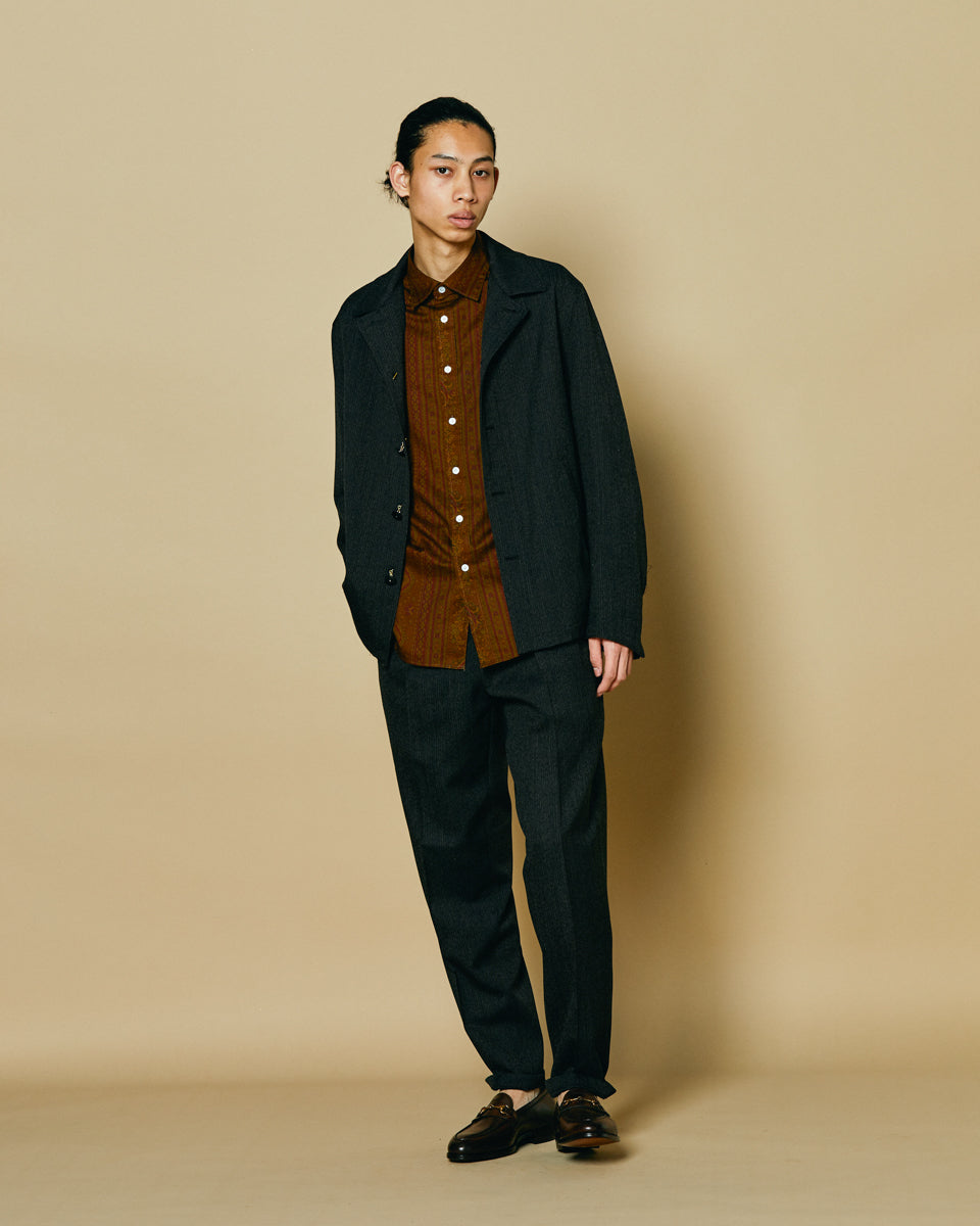 COLONY CLOTHING / ヘリンボーン ワンプリーツトラウザーズ / CC2202-PT01-2