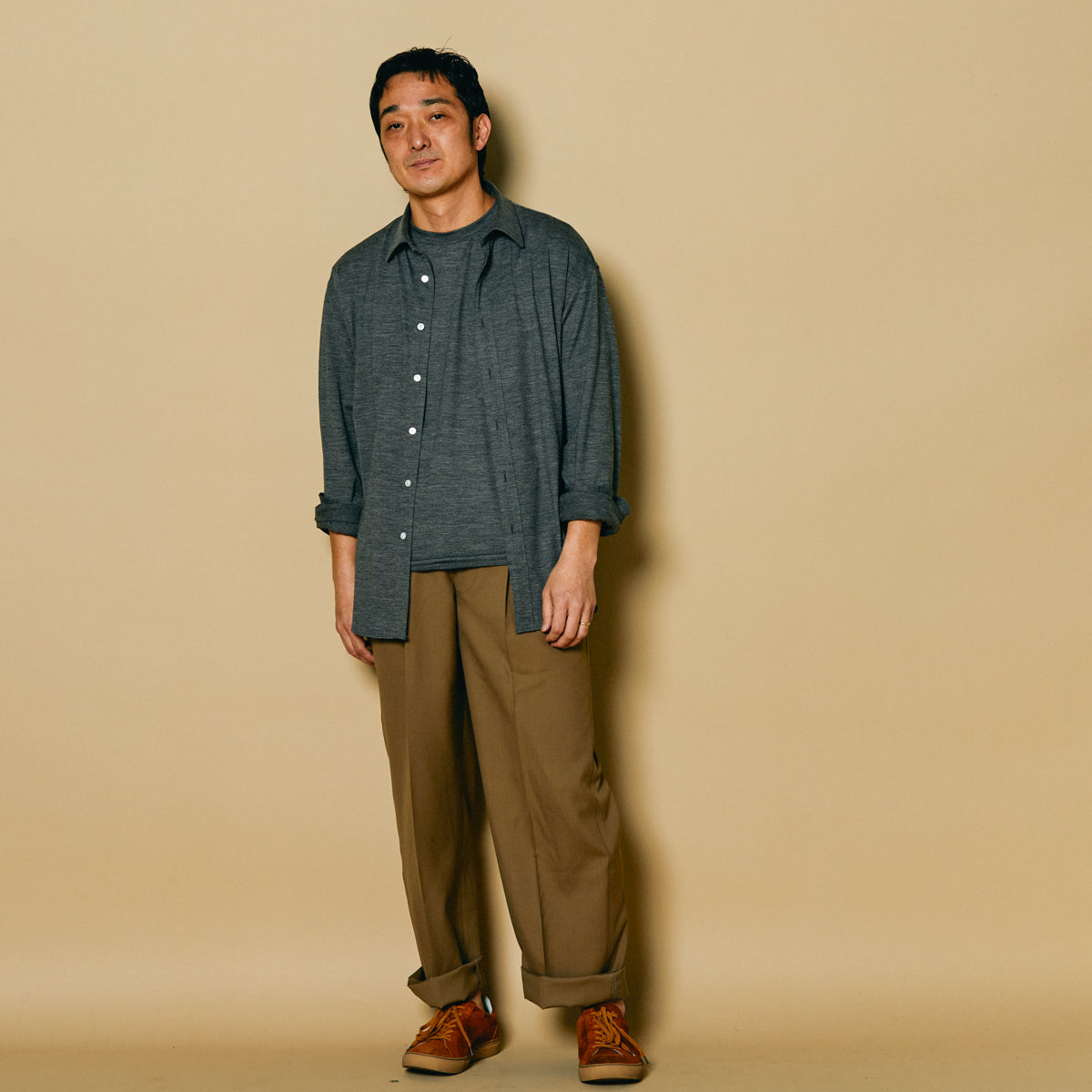 COLONY CLOTHING / ウールジャージ ラウンジシャツ / CC2202-SH02-2