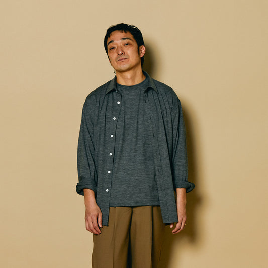 COLONY CLOTHING / ウールジャージ ラウンジシャツ / CC2202-SH02-2