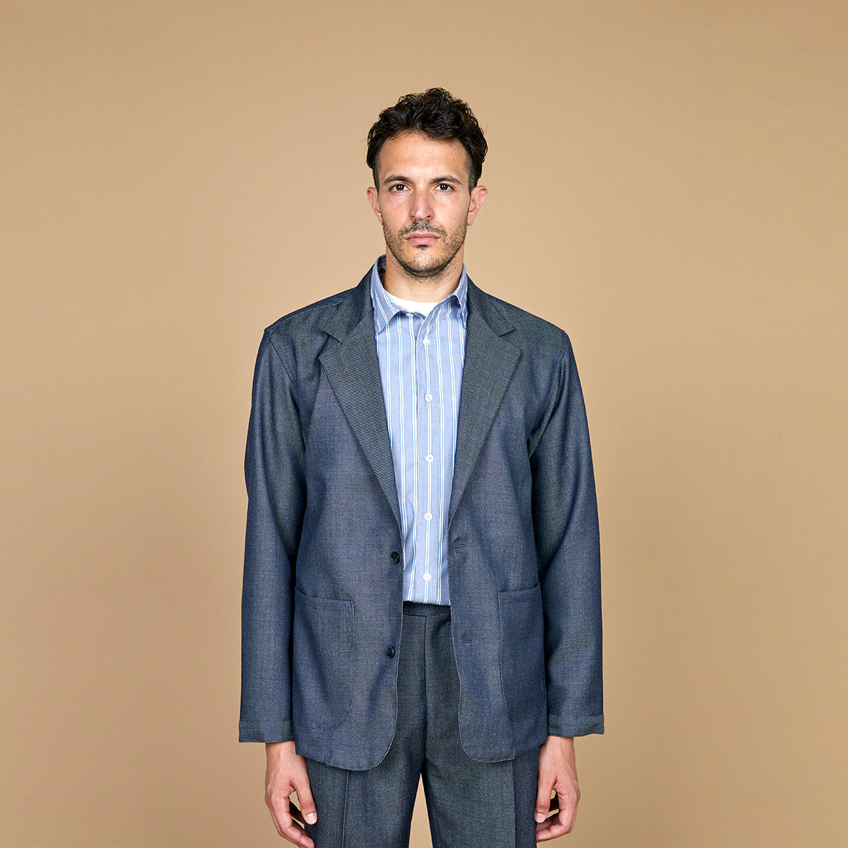 COLONY CLOTHING / デニムライクウール シャツジャケット / CC2301