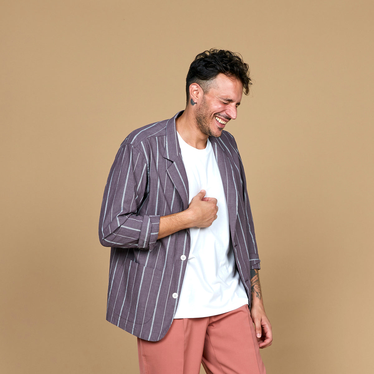 COLONY CLOTHING / コットンストライプ シャツジャケット / CC2301-JK01S-1