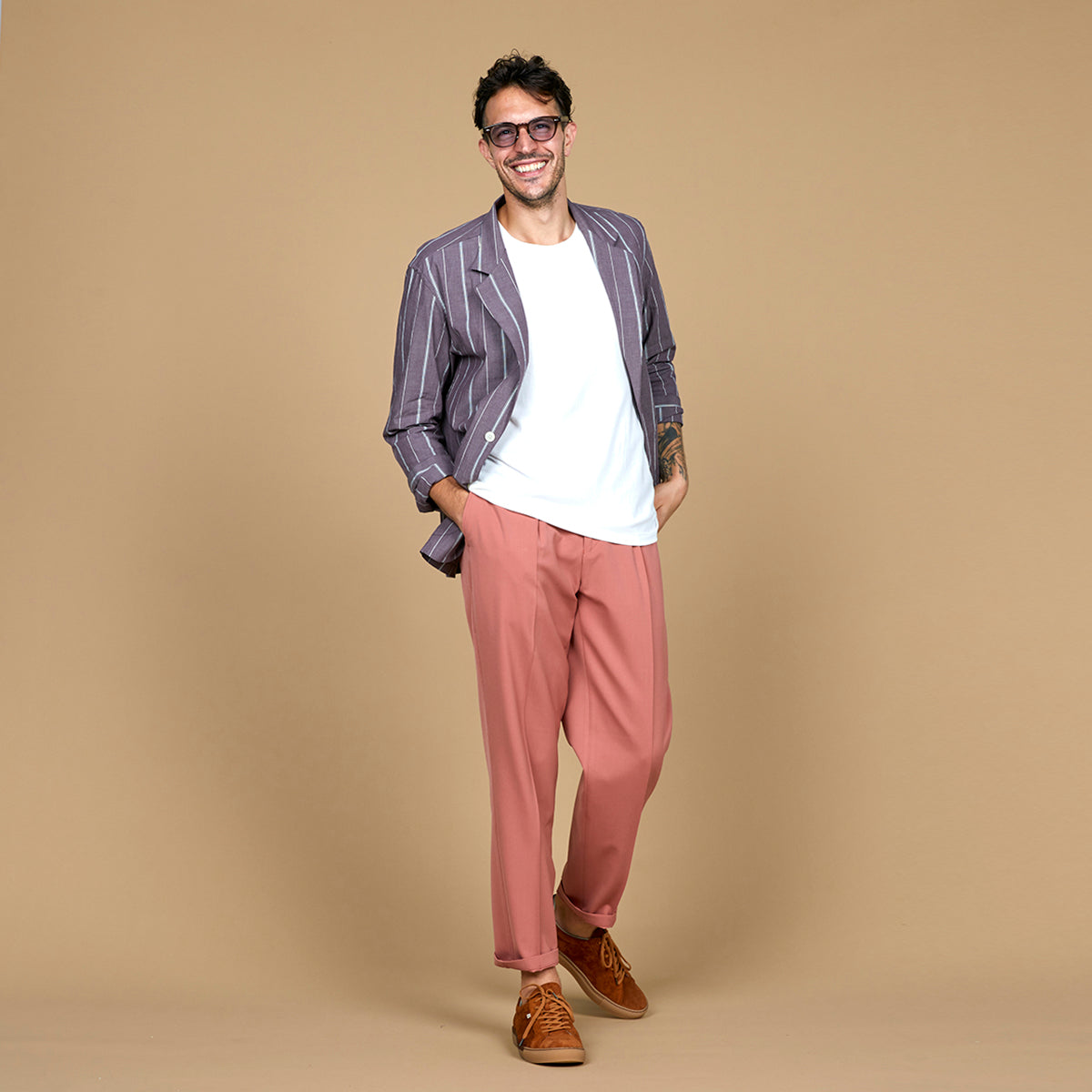 COLONY CLOTHING / コットンストライプ シャツジャケット / CC2301-JK01S-1