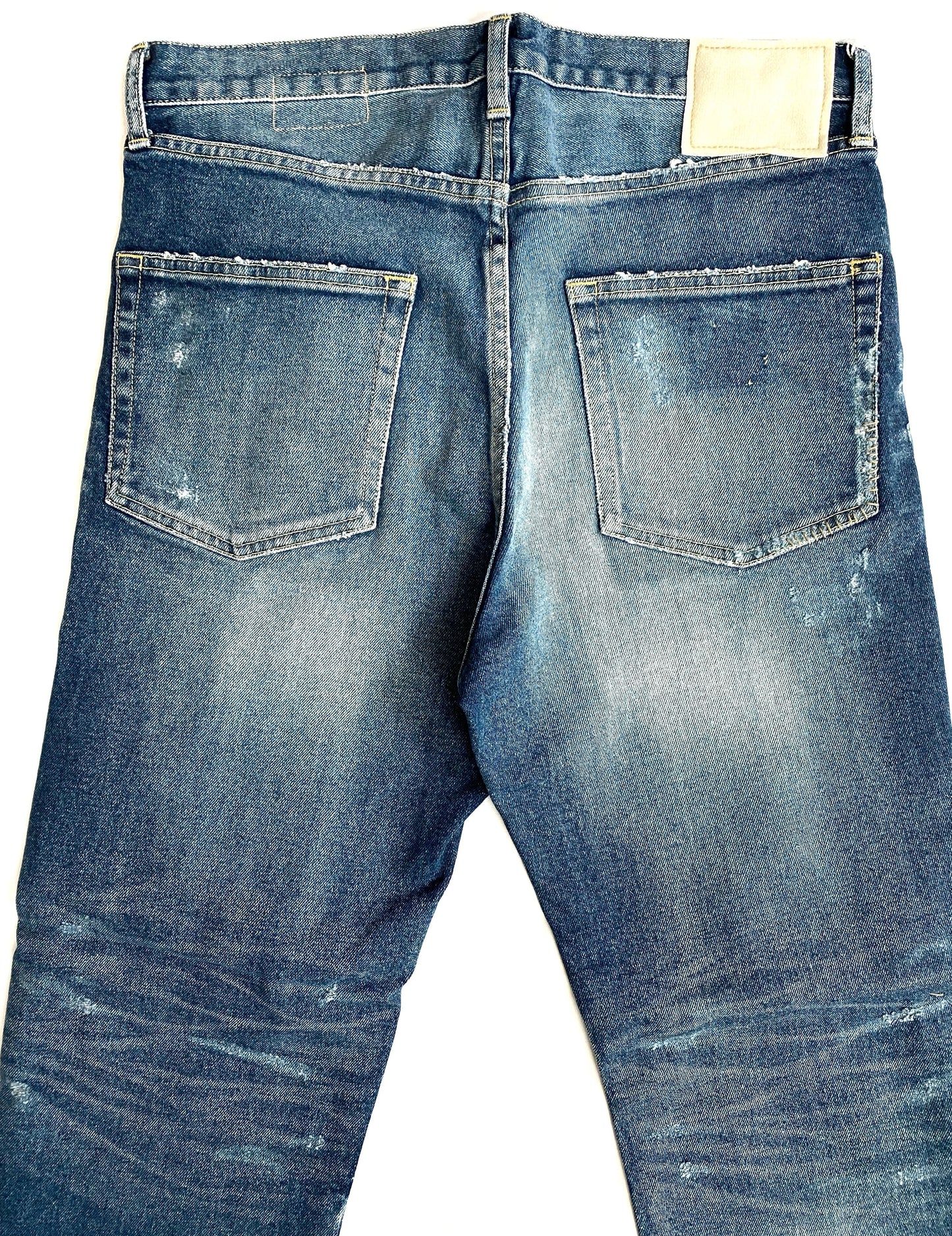 TRIPLE DOUBLE / FITTED INDIGO SLIM TAPERED LEG