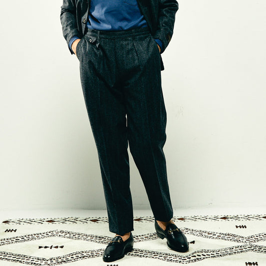 COLONY CLOTHING / Canonico ウール ワンプリーツトラウザース / CC2102-PT01-05