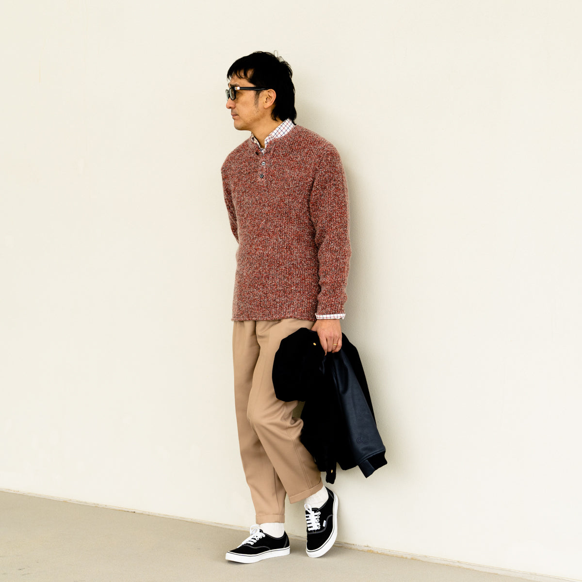 COLONY CLOTHING / ウールモヘア ヘンリーネックニット / CC2202-KN02