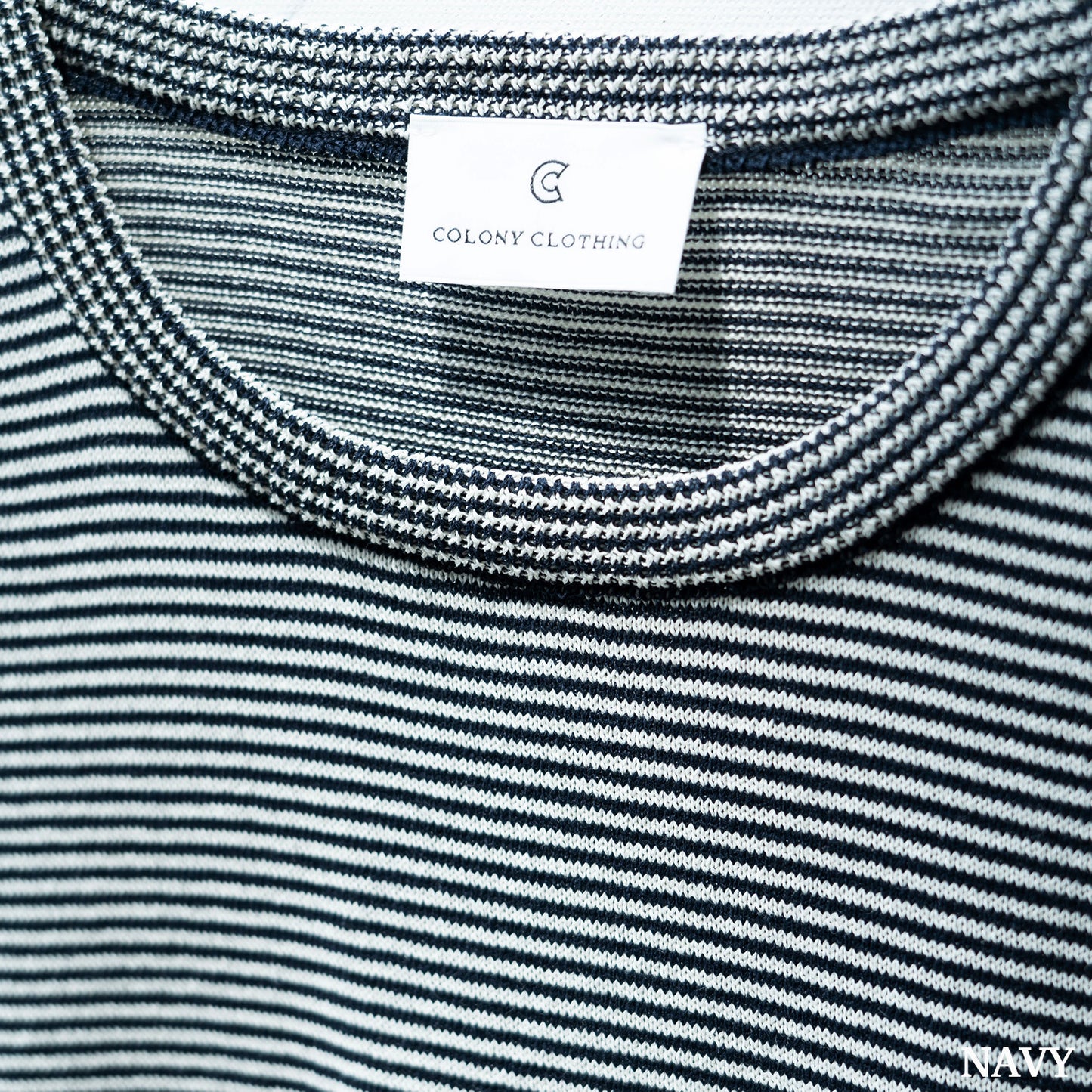 COLONY CLOTHING / 和紙ボーダーニット / CC2301-KN03