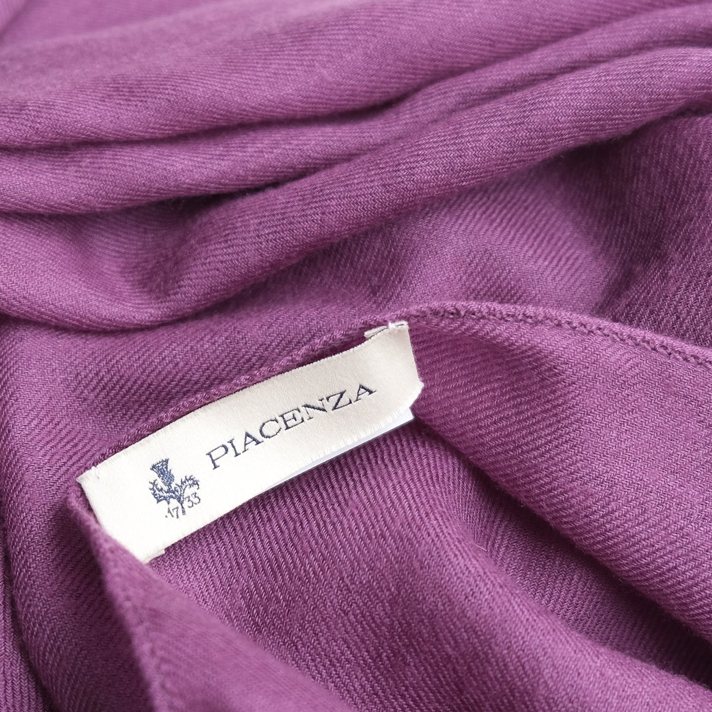 PIACENZA ピアチェンツァ カシミヤ 大判ストール パープル