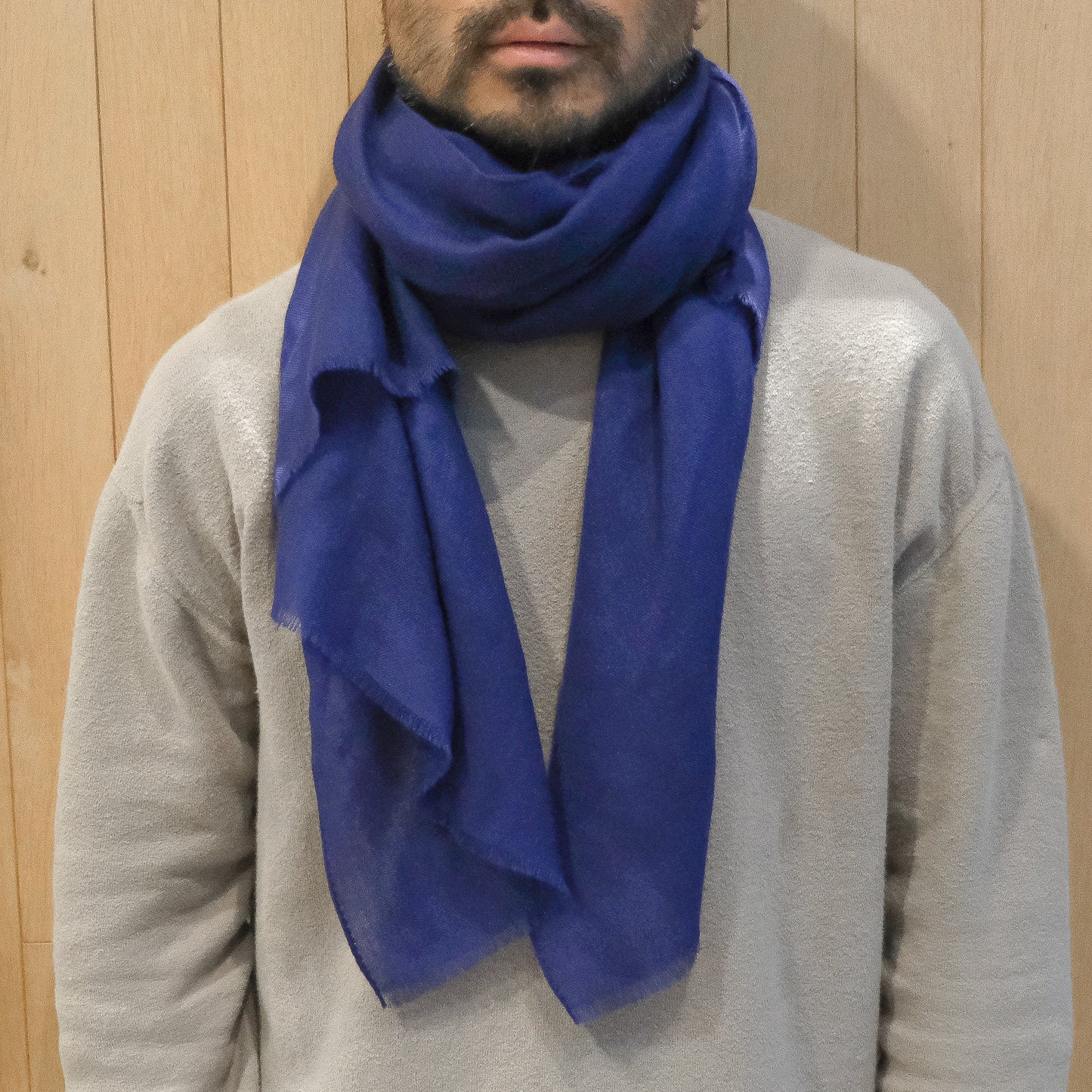 PIACENZA ピアチェンツァ カシミヤ 大判ストール ブルー