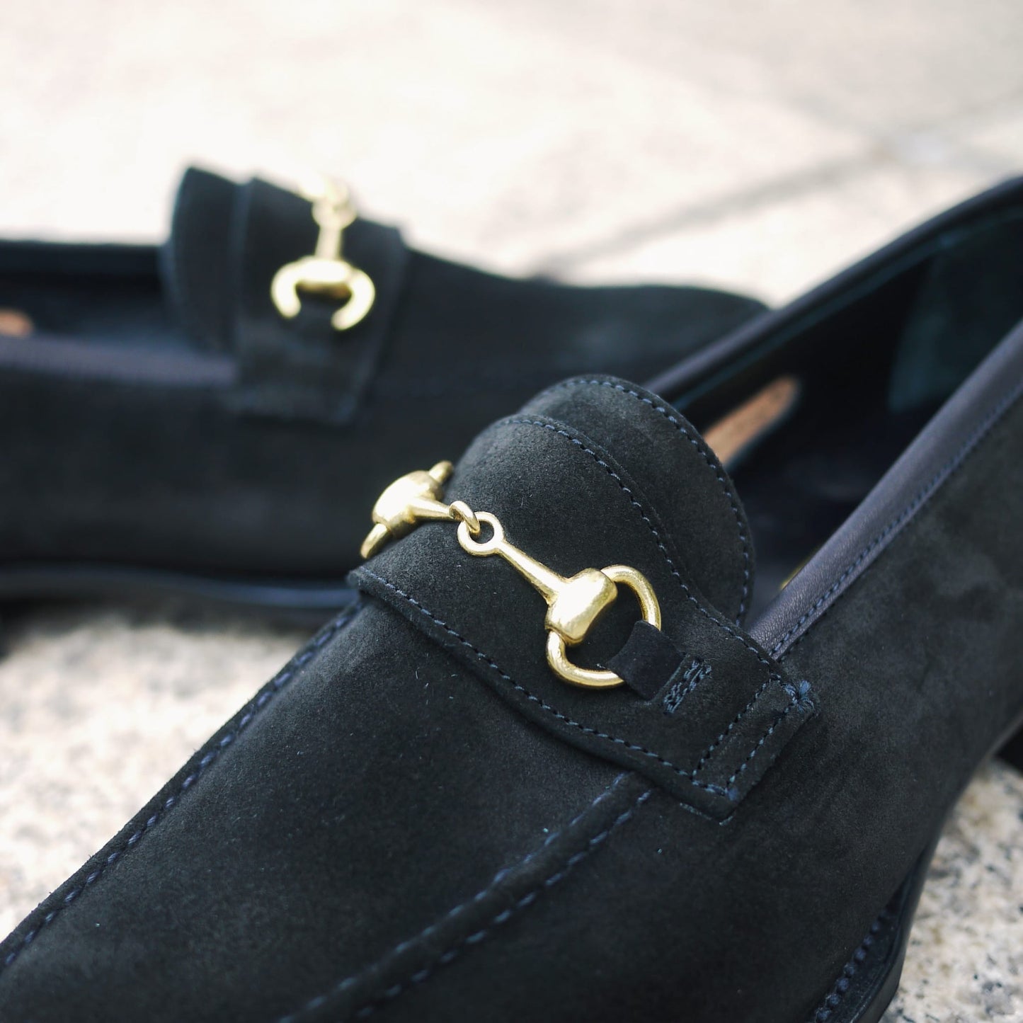 GEORGE CLEVERLEY / ”The Colony" ビットローファー / Black Buckskin (Deer Skin)